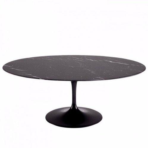 Saarinen Tulip tafel 127cm Zwart Marquinia marmer, Huis en Inrichting, Tafels | Eettafels, Verzenden