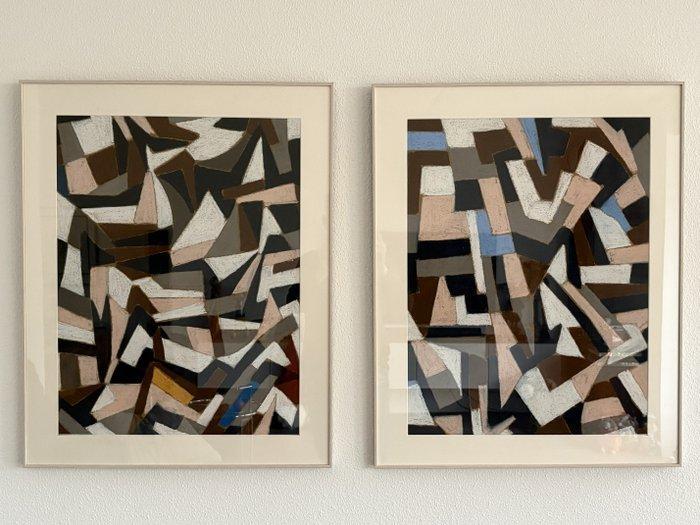 Eef de Weerd (1926-1989) - Duo Kleuren Explosie - 1980, Antiek en Kunst, Kunst | Schilderijen | Modern