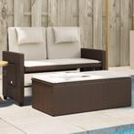 vidaXL Tuinbankje verstelbaar met kussens poly rattan bruin, Tuin en Terras, Verzenden, Nieuw, Rotan