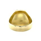 Gouden vintage zegelring met onyx en zirkonia 14 krt, Ophalen of Verzenden, Nieuw