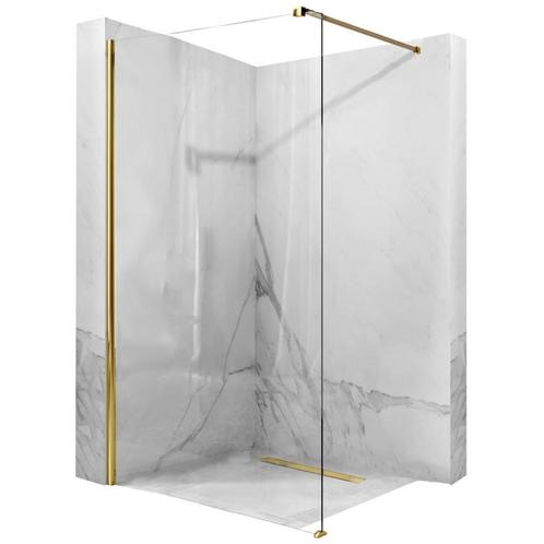 REA Douchewand - Glans Goud - Veiligheidsglas - 100 x 195..., Doe-het-zelf en Verbouw, Sanitair, Nieuw, Ophalen of Verzenden