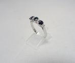 Ring - 18 karaat Witgoud Saffier - Diamant, Sieraden, Tassen en Uiterlijk, Ringen, Nieuw