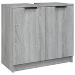 Badkamerkast 64,5x33,5x59 cm bewerkt hout grijs sonoma eiken, Huis en Inrichting, Complete inboedels, Verzenden