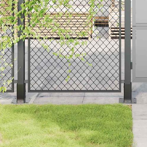 vidaXL Spokkels vierkant 4 st 71x71 mm gepoedercoat staal, Tuin en Terras, Palen, Balken en Planken, Nieuw, Verzenden