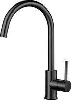Inventum IMK601ZWA keukenkraan zwart - ronde uitloop, Verzenden, Nieuw
