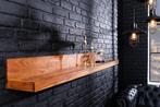 Massieve wandplank MAKASSAR 110 cm bruin sheeshamhout en, Huis en Inrichting, Woonaccessoires | Wandplanken en Boekenplanken, Ophalen of Verzenden