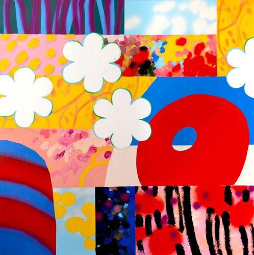 Yana Medow - ABSTRACTION_ lemon daisy XXL, Antiek en Kunst, Kunst | Schilderijen | Modern