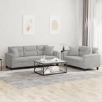 vidaXL 2-delige Loungeset met kussens microvezelstof, Huis en Inrichting, Verzenden, Nieuw, Vierpersoons of meer, Stof