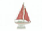 Maritiem Zeilboot rood/wit 23x14cm. Maritiem Zeilboot 23*14c, Hobby en Vrije tijd, Ophalen of Verzenden, Nieuw
