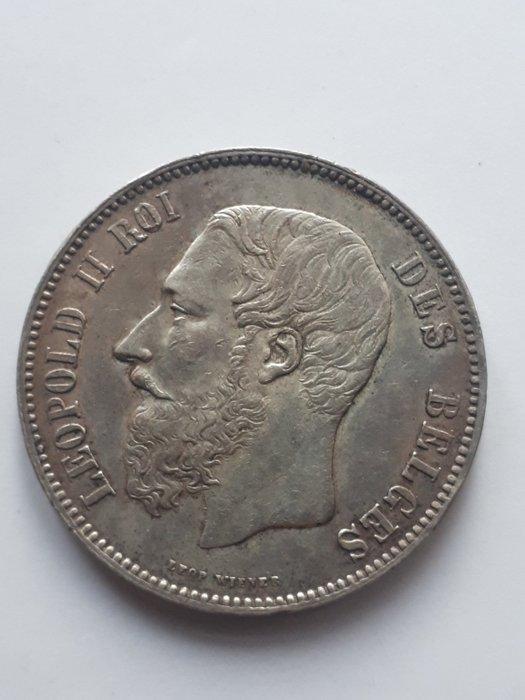België. Leopold II. 5 Francs 1873 (Zonder minimumprijs), Postzegels en Munten, Munten | Nederland