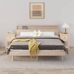 vidaXL Nachtkastjes 2 st 40x35x61,5 cm massief grenenhout, Verzenden, Nieuw