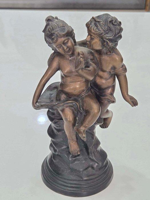 sculptuur, Trust - 1 kg - 27.5 cm - Gepatineerd brons, Antiek en Kunst, Curiosa en Brocante