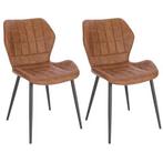 Set van 2 Gestoffeerde Eetkamerstoelen Kunstleer/Fluweel, Huis en Inrichting, Stoelen, Verzenden, Nieuw