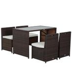 TRUUSK 5-delige Polyrattan Tuinmeubelset - Rotan Tuinset - S, Tuin en Terras, Tuinsets en Loungesets, Verzenden, Nieuw