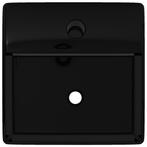 Wastafel met kraangat zwart vierkant keramiek (Badkamer), Huis en Inrichting, Complete inboedels, Verzenden