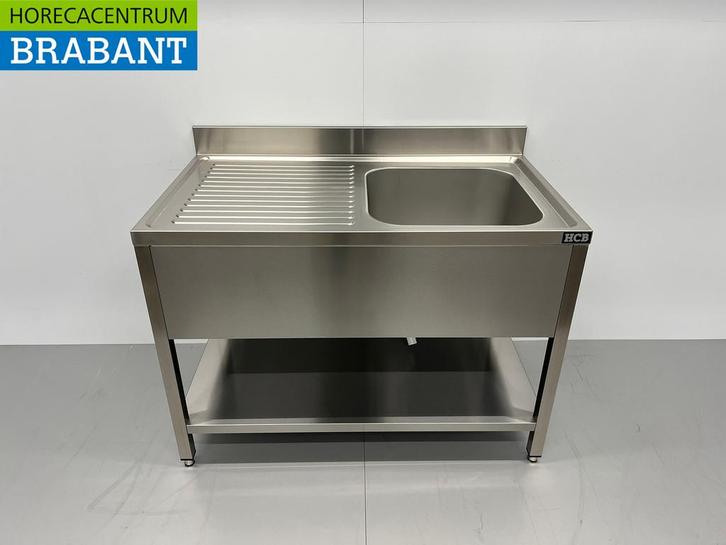 RVS Spoeltafel spoelbak Premium-line Gelast model 120 cm, Zakelijke goederen, Horeca | Keukenapparatuur, Nieuw in verpakking, Ophalen of Verzenden