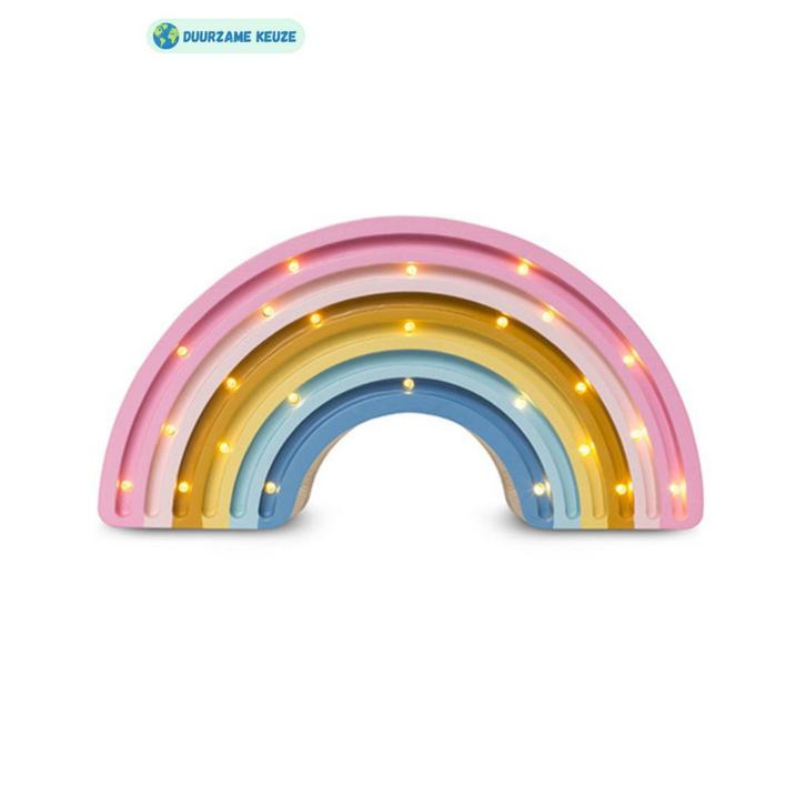Retro houten regenboog lamp  – handgemaakt nachtlampje, Kinderen en Baby's, Kinderkamer | Inrichting en Decoratie, Nieuw, Ophalen of Verzenden