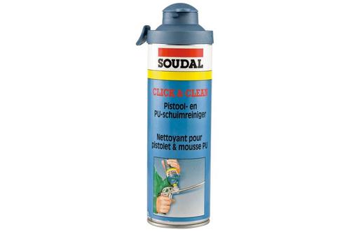 Soudal pu schuim click clean 500 ml, bus, Doe-het-zelf en Verbouw, Isolatie en Afdichting, Nieuw, Verzenden