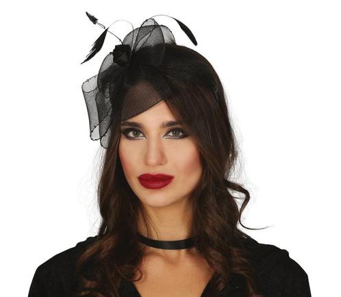 Halloween Tiara Bloemen Zwart, Hobby en Vrije tijd, Feestartikelen, Nieuw, Verzenden
