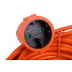Benson Verlengsnoer - 20 meter - Oranje - 2 x 1.0 mm² - G.., Doe-het-zelf en Verbouw, Elektra en Kabels, Ophalen of Verzenden