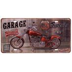 Amerikaans nummerbord - Motor Rood - Route 66 Garage Full Se, Huis en Inrichting, Woonaccessoires | Tekstborden en Spreuken, Nieuw