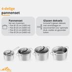 2dekans | ETA HoneyComb Pannenset voor Inductie en alle, Ophalen of Verzenden, Zo goed als nieuw