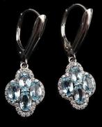 Zilver, Blauwe Topaas - Geloofsoorbellen - Zilver 925 -