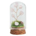 Mini Edelsteen Boompje Rozenkwarts in Glas voor Liefde (50, Nieuw, Verzenden
