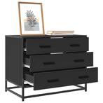 vidaXL Ladekast 70x41x56 cm bewerkt hout zwart, Kinderen en Baby's, Kinderkamer | Commodes en Kasten, Verzenden, Nieuw