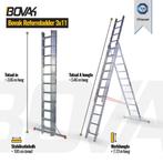 Bovak Reformladder 3x7- 3 delige ladder 4,10m - schuifladder, Doe-het-zelf en Verbouw, Ladders en Trappen, Nieuw, Ladder, Ophalen of Verzenden