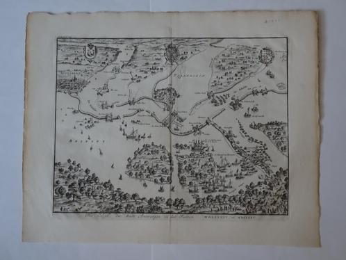 gravure beleg stad Antwerpen Jan Luyken, 1680, Antiek en Kunst, Kunst | Etsen en Gravures, Verzenden