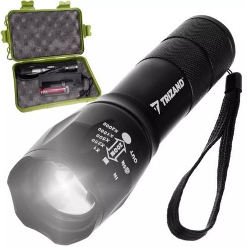 Trizand CREE LED T6 Zaklamp: Oplaadbaar en Waterdicht voo..., Caravans en Kamperen, Kampeeraccessoires, Nieuw, Ophalen of Verzenden