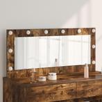 vidaXL Hollywood Spiegel met LED Verlichting Rook Eiken, Huis en Inrichting, Woonaccessoires | Spiegels, Verzenden, Nieuw