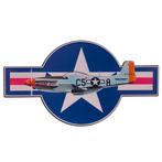 Metalen Bord - P51 Mustang Fighter - Logo US-Airforce - 55x3, Ophalen of Verzenden, Nieuw