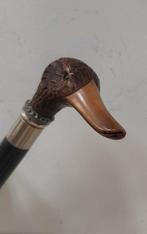Wandelstok - Metaal - Wandeldwerg eend, Antiek en Kunst