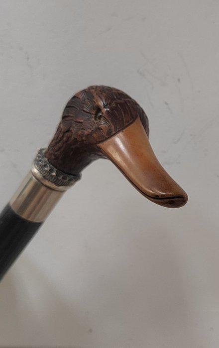 Wandelstok - Metaal - Wandeldwerg eend, Antiek en Kunst, Curiosa en Brocante