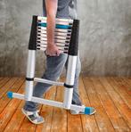 2dekans | Workzone Telescopische Ladder – Soft-Close – max., Doe-het-zelf en Verbouw, Ophalen of Verzenden, Zo goed als nieuw