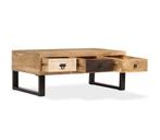 Salontafel Mangohout - 3 Lades | Retourdeal | 35% Korting, Huis en Inrichting, Tafels | Salontafels, 50 tot 100 cm, Nieuw, Vintage, Retro, Industrieel