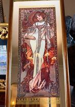 Alphonse Mucha (après) - Wandspiegel- Herfst (1900) 57 x, Antiek en Kunst
