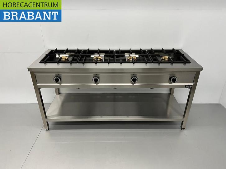 HCB RVS Pannenkoekenfornuis 4 branders 4 x 8 kW 168,5 cm GAS, Zakelijke goederen, Horeca | Keukenapparatuur, Nieuw in verpakking