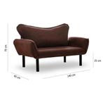 Asir 859FTN1227 Slaapbank Bruin 140x65x70cm van 499 voor 149, Huis en Inrichting, Ophalen of Verzenden, Nieuw