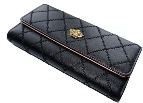 ZILOU Overslagportemonnee Clutch Portefeuille Zwart [TIP!], Sieraden, Tassen en Uiterlijk, Portemonnees, Zwart, Nieuw, Overige merken