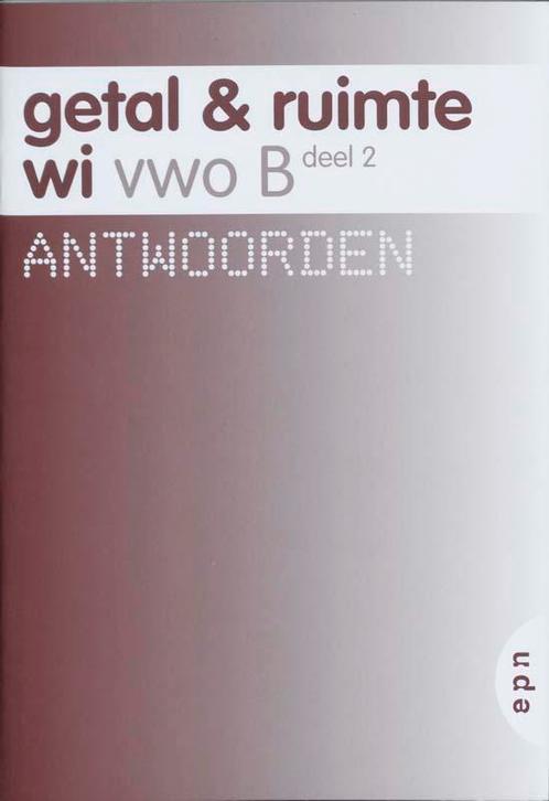 Getal en Ruimte vwo B deel 2 deel Antwoorden 9789011098930, Boeken, Techniek, Zo goed als nieuw, Verzenden