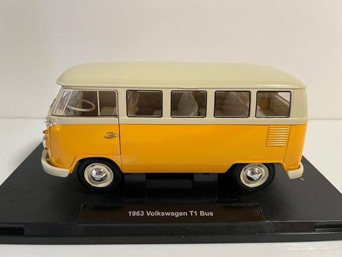 Welly 1:18 - Modelauto - Volkswagen T1 Bus 1963 - 3, Hobby en Vrije tijd, Modelauto's | 1:5 tot 1:12