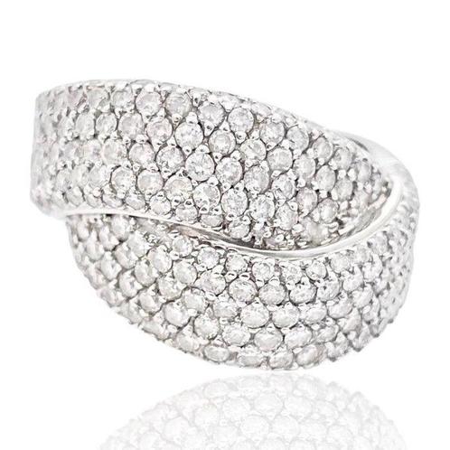 Ring - 18 karaat Witgoud - 1.03ct. tw. Diamant (Natuurlijk), Sieraden, Tassen en Uiterlijk, Ringen