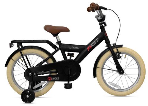 2Cycle First Kinderfiets - 16 inch - Zwart - 4 tot 6  jaar, Fietsen en Brommers, Fietsen | Jongens, 16 inch, Nieuw, Verzenden