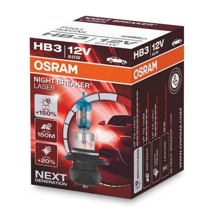 Osram HB3 Halogeenlamp 12V 60W P20d Night Breaker 1 stuk, Auto-onderdelen, Verlichting, Nieuw, Ophalen of Verzenden