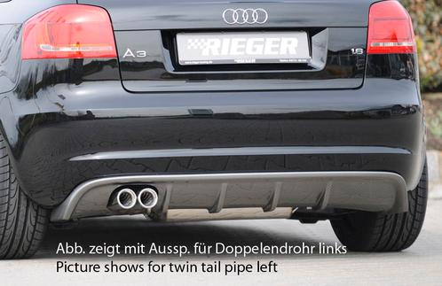 Rieger diffuser | Audi A3 8P 2008-2013 3D | ABS | Carbon-Loo, Auto-onderdelen, Carrosserie en Plaatwerk, Nieuw, Audi, Verzenden