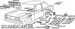 Volvo Plaatwerk 140+164+240+260 bodem reparatie plaat links, Auto-onderdelen, Carrosserie en Plaatwerk, Verzenden, Nieuw, Links