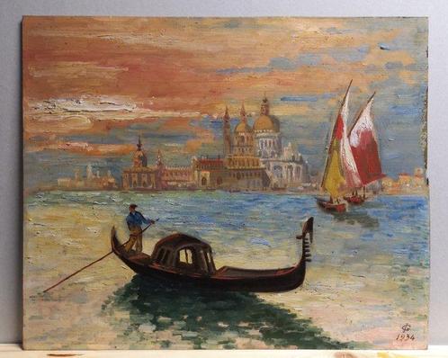 Italiaanse school (XX) - Veduta veneziana, Antiek en Kunst, Kunst | Schilderijen | Klassiek